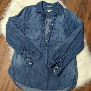 Merona Denim Long Sleeve / Size M
